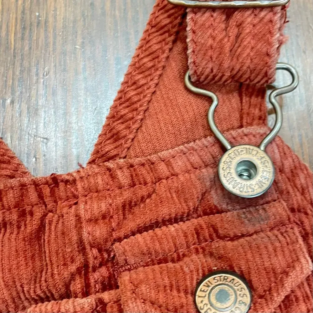 Vintage Levi's Brown-Rust Corduroy Overalls 100% Cotton Kid's Baby Size 12 Mo.